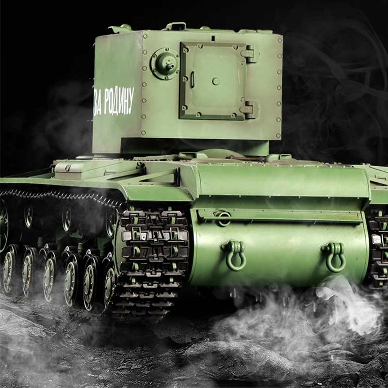 1:16 Henglong 3949-1 Soviet KV-2 Rc Military Tracked Vehicle 7.0 Version Simulated Smoke Device Electric Tank Model 2