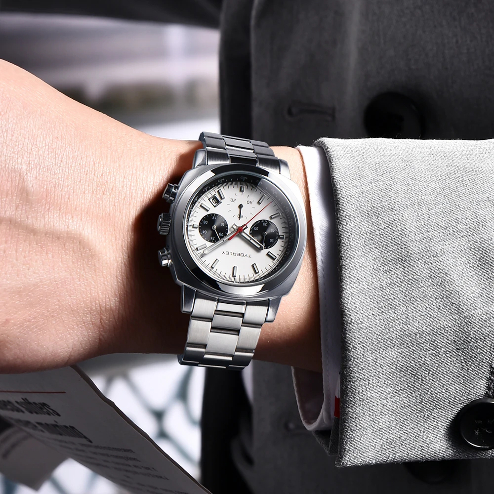 TYBERLEY Mens Watch 2024 New Chronograph Japan VD53 Movt Quartz