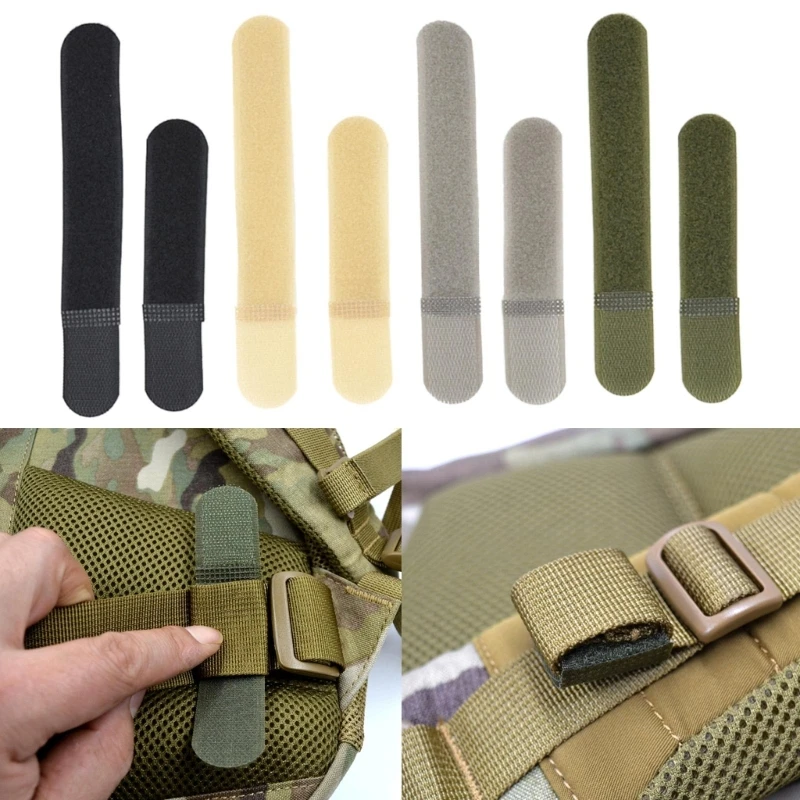 Tactical Molle 5pcs/pack Cable Ties Cinch Strap Webbing Tidy Organizer Fix Hook Loop Grip Wrapping Cord Reusable Restraints