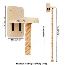 Wall-Mounted Cat Climbing Playground with Scratching Post, Hammock, and Sisal Ladder (1PC Cat rope)