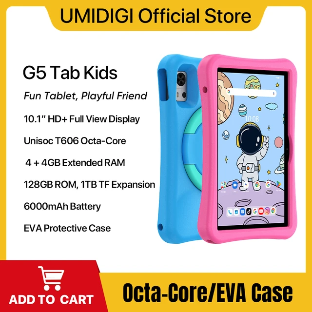 [World Premiere] UMIDIGI G5 Tab Kids Tablet Android 13 10.1 Inch Quad Core  Children Tablets For Learning 4GB 128GB 6000mAh