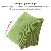 Triangular Backrest Pillow Corduroy Wedge Soft Reading Pillow Candy Color Positioning Support Cushion Office Home Sofa Decor 1