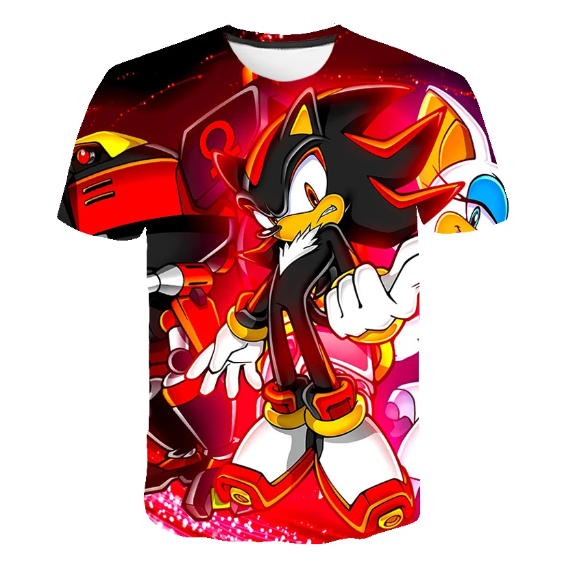 2022 Newest Harajuku sonic 3D Print Cool T-shirt boys girls Short Sleeve Summer Tops Beauty T shirt Fashion sonic Tees jordan t shirt