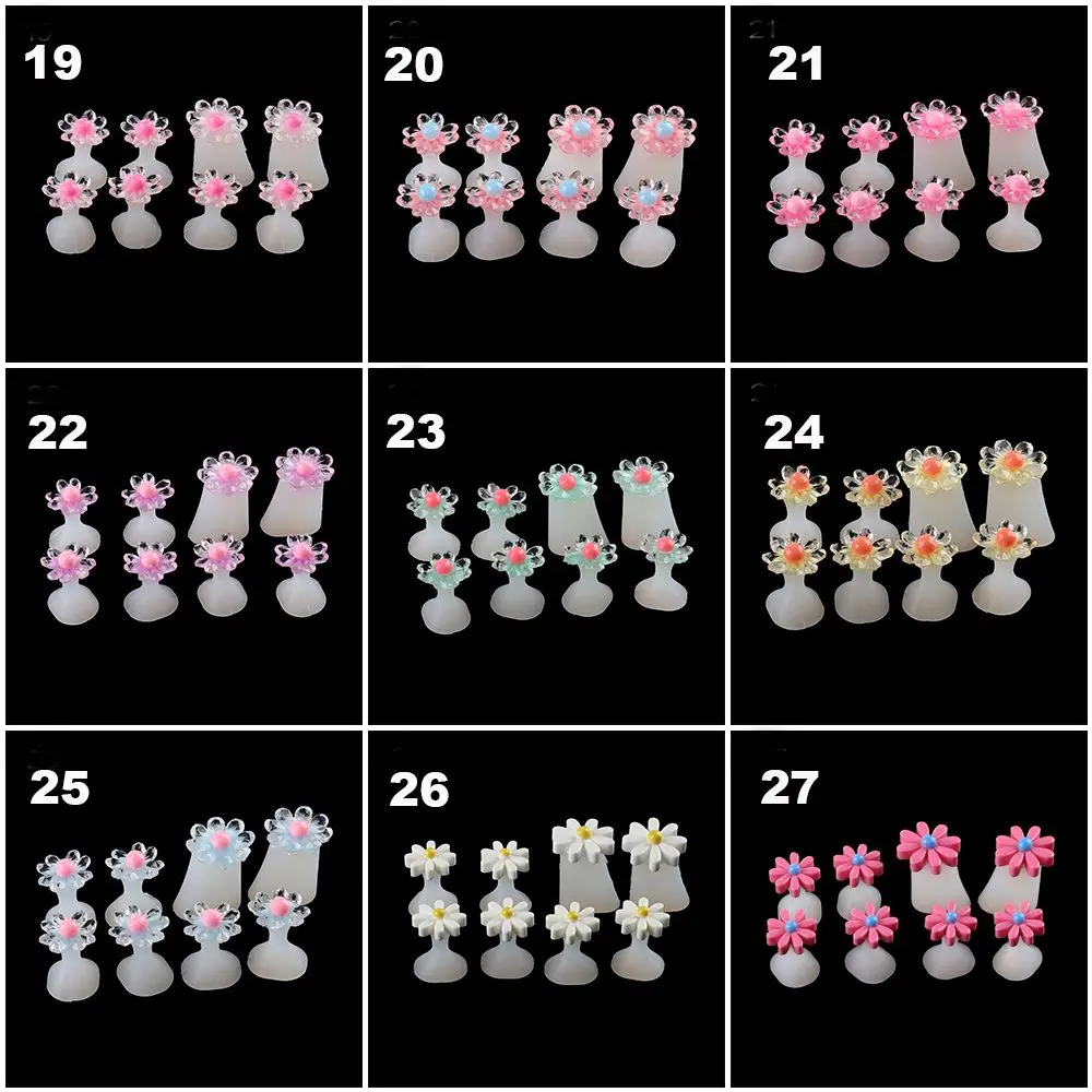 8 Pcs Foot Care Tools Comfortable Flower Pedicure Silicone Toe Separator Toe Corrector