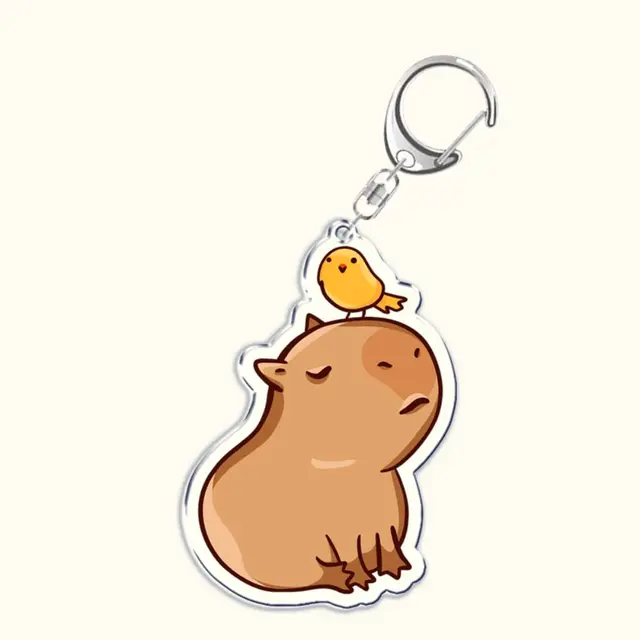 Compre Resin Capybara Acrylic Keychain Cartoon Capybara Capybaras