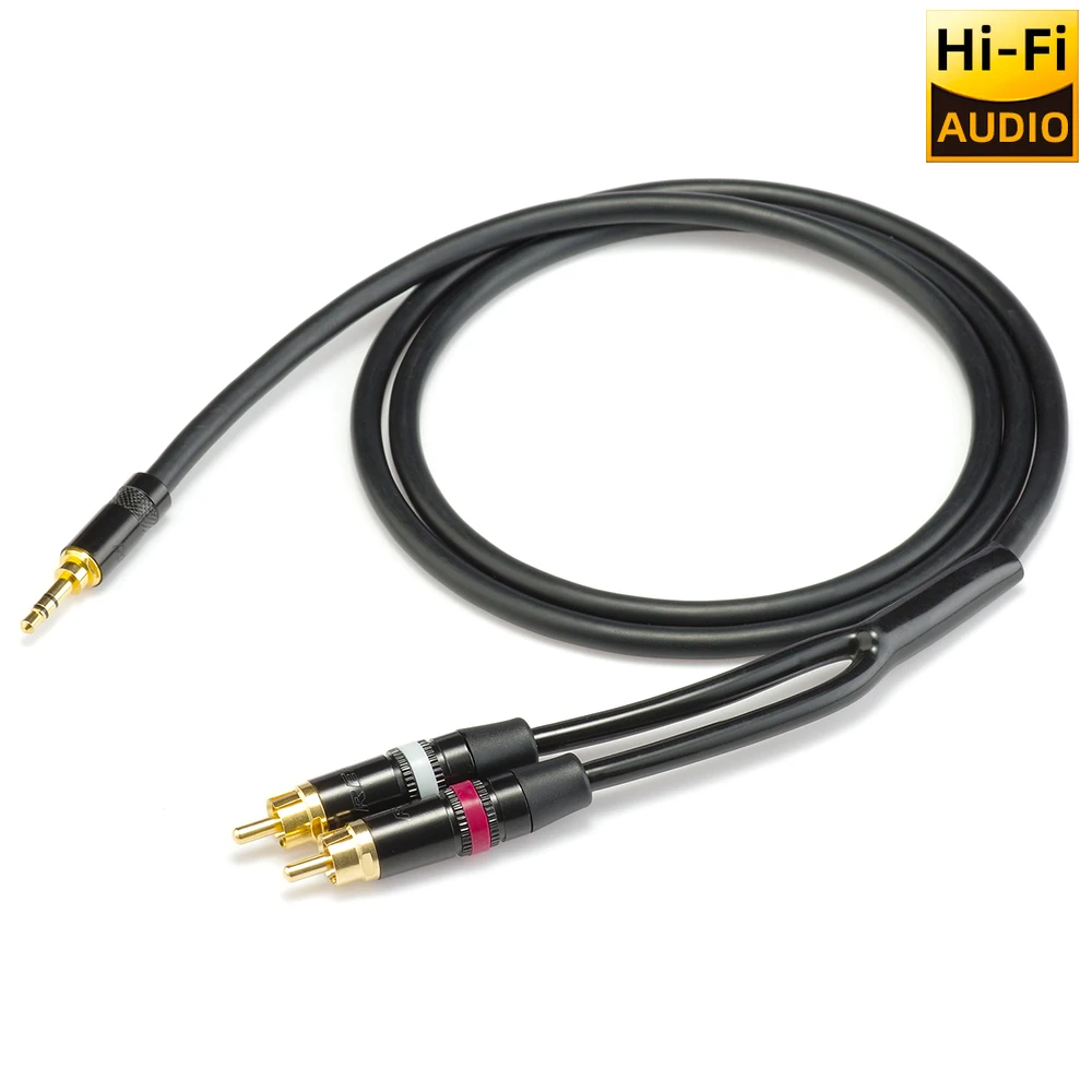 ▲   일본 모가미 케이블 2549 HIFI 3.5mm 듀얼 RCA 오디오 케이블 OFC REAN 금도금 플러그 앰프 스피커 컴퓨터 사운드 카드용