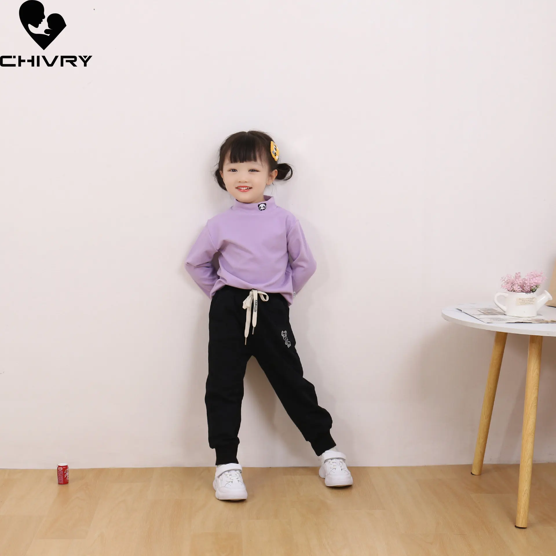 Kids T-Shirts New 2023 Spring Autumn Boys Girls Kids Fashion Solid T Shirt Tops Children Turtleneck Long Sleeve Casual T-shirts