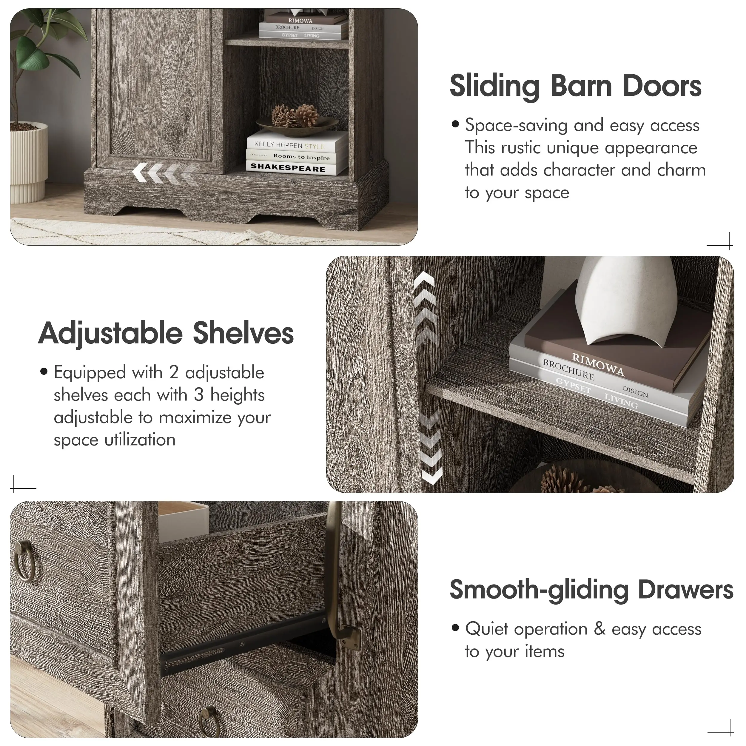 5-Drawer Farmhouse Dresser 6