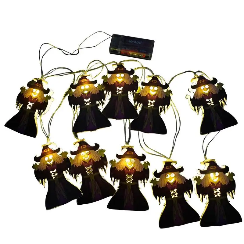 

2M Halloween Pumpkin Witch Lights Bat Net String Lights For Party Yard Garden Bar Haunted House Halloween Decor Ghost Lantern