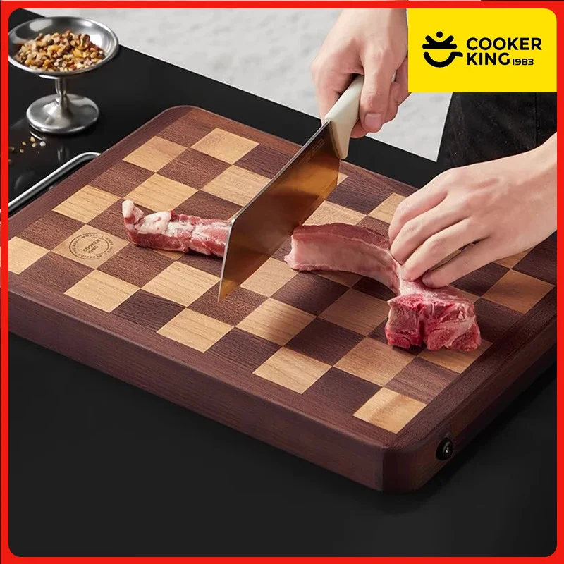 Wooden Checkerboard Chopping Board for Kitchen Food Preparation