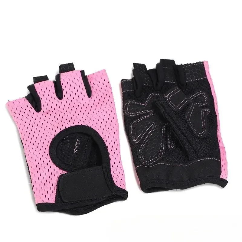 Cycling Fingerless Gloves Professional Gym Fitness Breathable Anti-Slip Women Men Half Finger Summer Fishing Female Bicycle Bike Sports Half Finger Gloves Cycling Gloves Sport Gloves