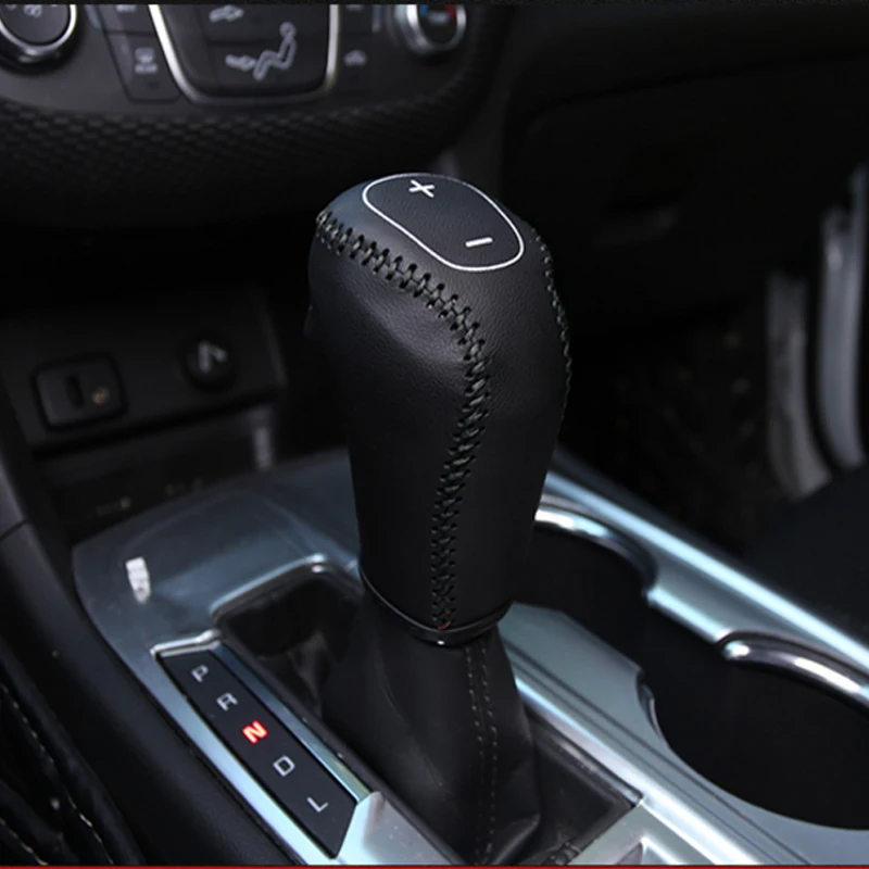 My Good Car  Leather Car Gear Head Shift Knob Protection Cover Case For Chevrolet Chevy Equinox 2016-2021 2