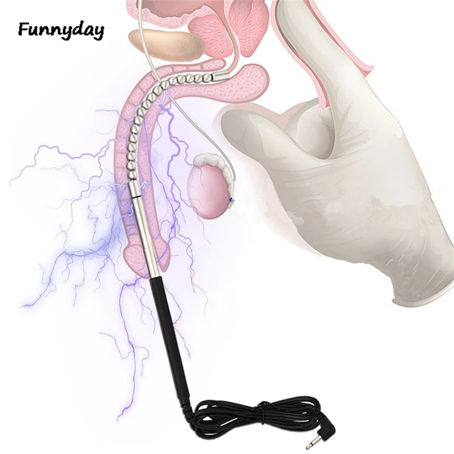 Electro Shock Urethral Catheter Penis Plug Expander Urethral Sounding Dilator Horse Eye Electro Stimulation Sex Toys For Men