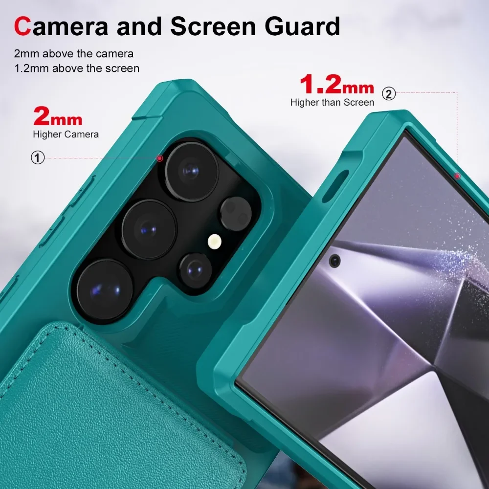 Mit Kartenhalter Handyhülle für Samsung Galaxy S25 S23 S21 FE S24 S22 S20 Plus Note 20Ultra A55 A35 A15 A54 A34 A05 A05S Cover – Detail 37
