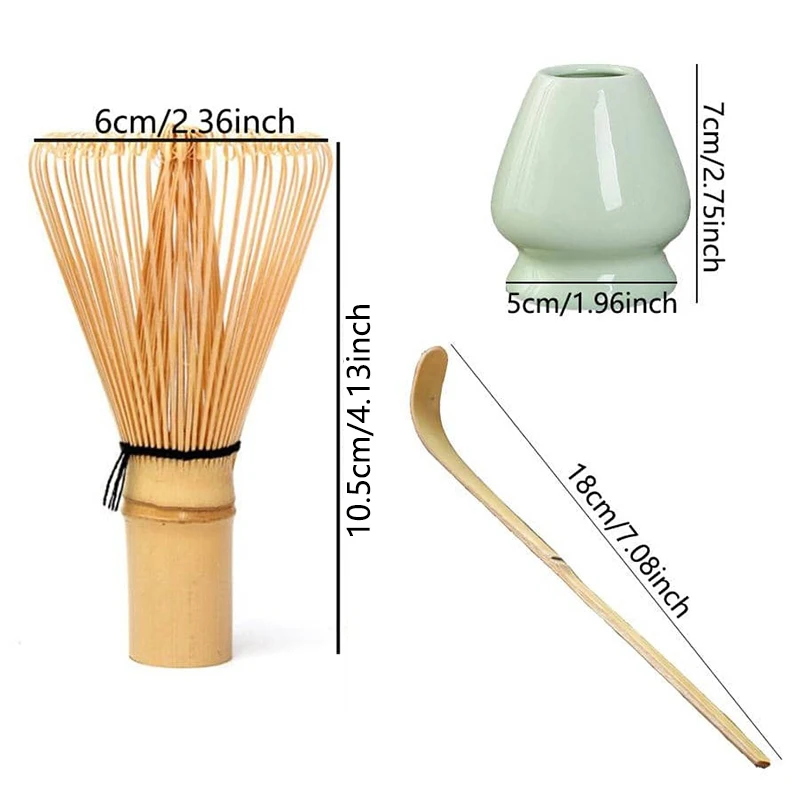 3 in 1 Matcha Set bamboo tea spoon Tranditional Tea Sets Home Tea-making Tools Accessories Birthday Gift Tea set, tea tool brush