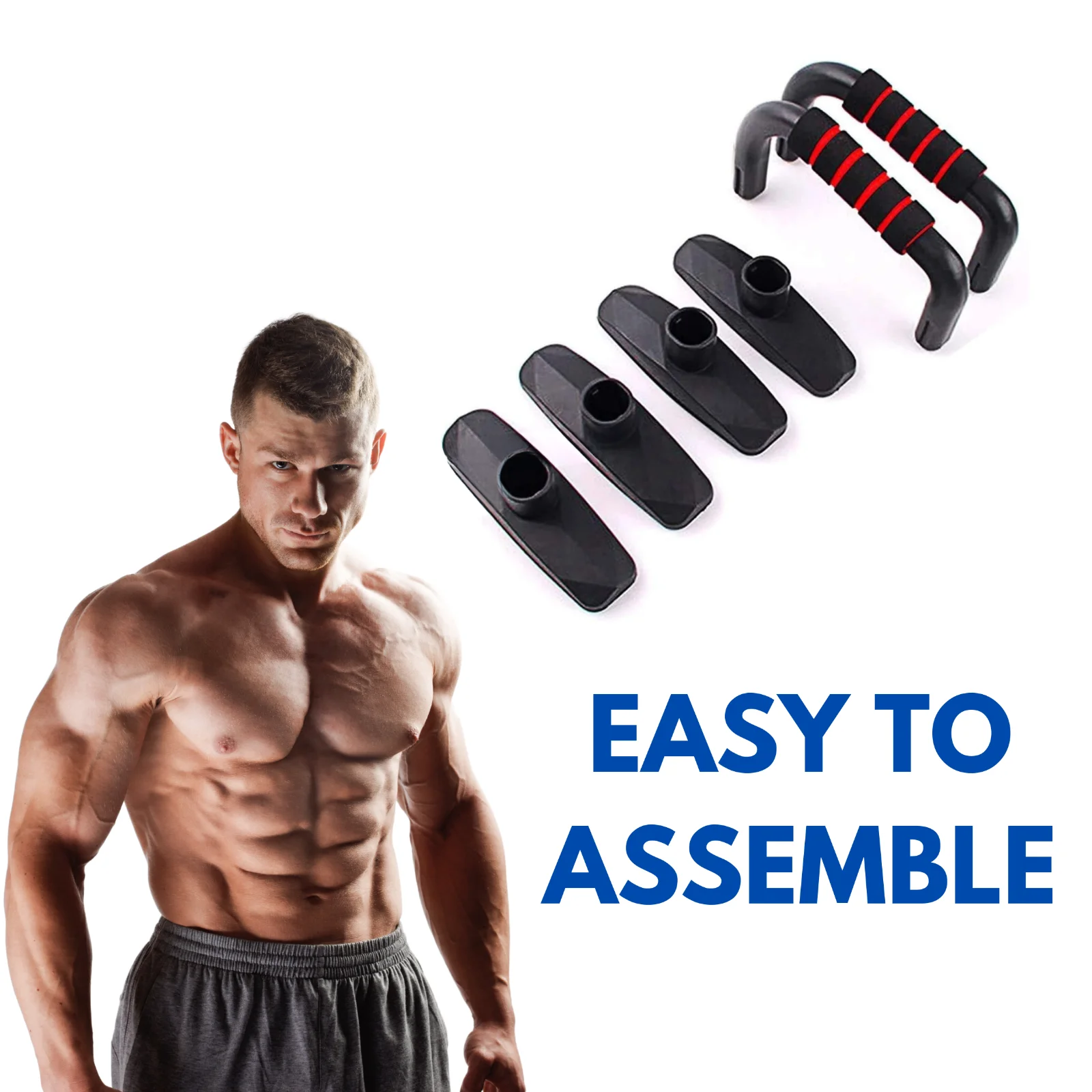 Push Up Bars Strength Training Workout Stands With Ergonomic Push-up Bracket Board with Non-Slip Sturdy Structure Portable