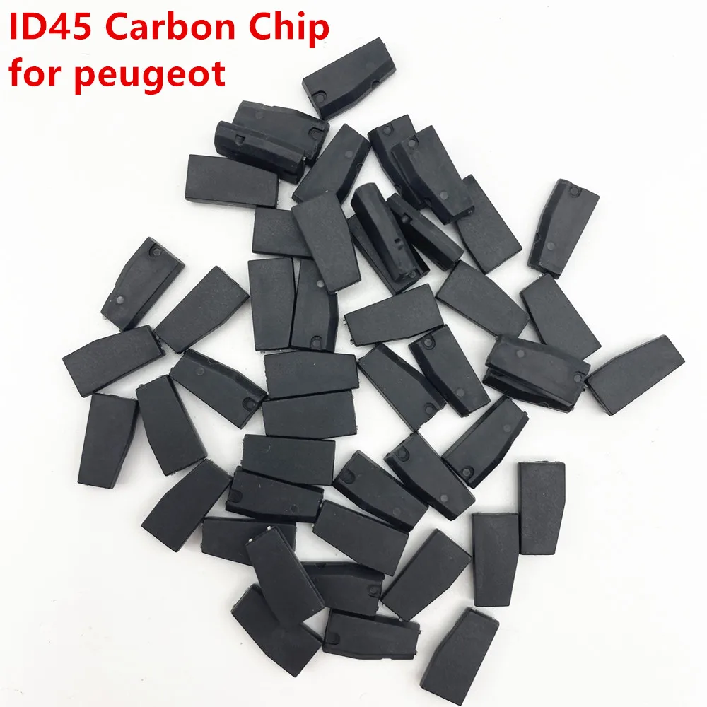 10Pcs Chip Chiave Per Auto Aftermarket Id45 Carbonio Auto Transponder Ceramica Auto Chiave Vuota Chip Per Chiave A Distanza Peugeot