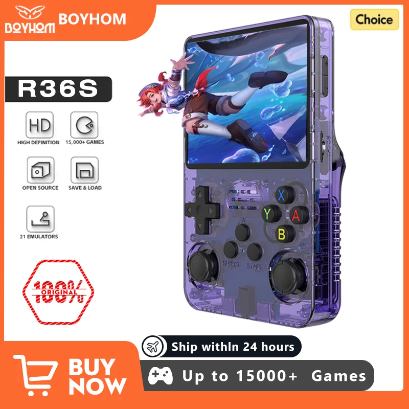 R36S Consola Retro Portátil – Pantalla IPS 3.5″ Con 64 GB Y Más De 10.000 Juegos, Sistema Linux – Ideal Para Nostálgicos Y Jugadores