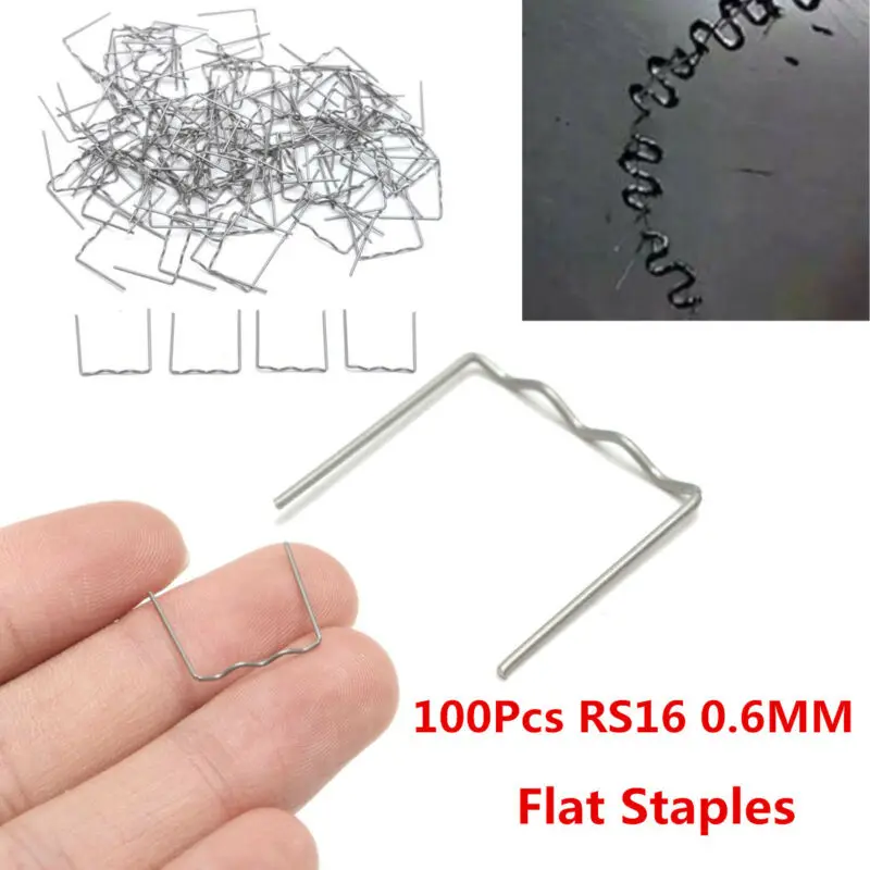 

Stapler Flat Staples Staples Torch 0.6mm Hot Stainless Steel Bumper Flat For Car Auto Pre-Cut RS16 Repair Brand new