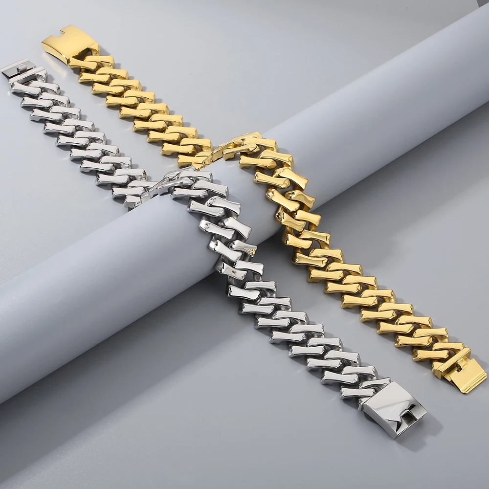 Massive Big Chunky 32MM Width Cuban Link Chain Bracelet For