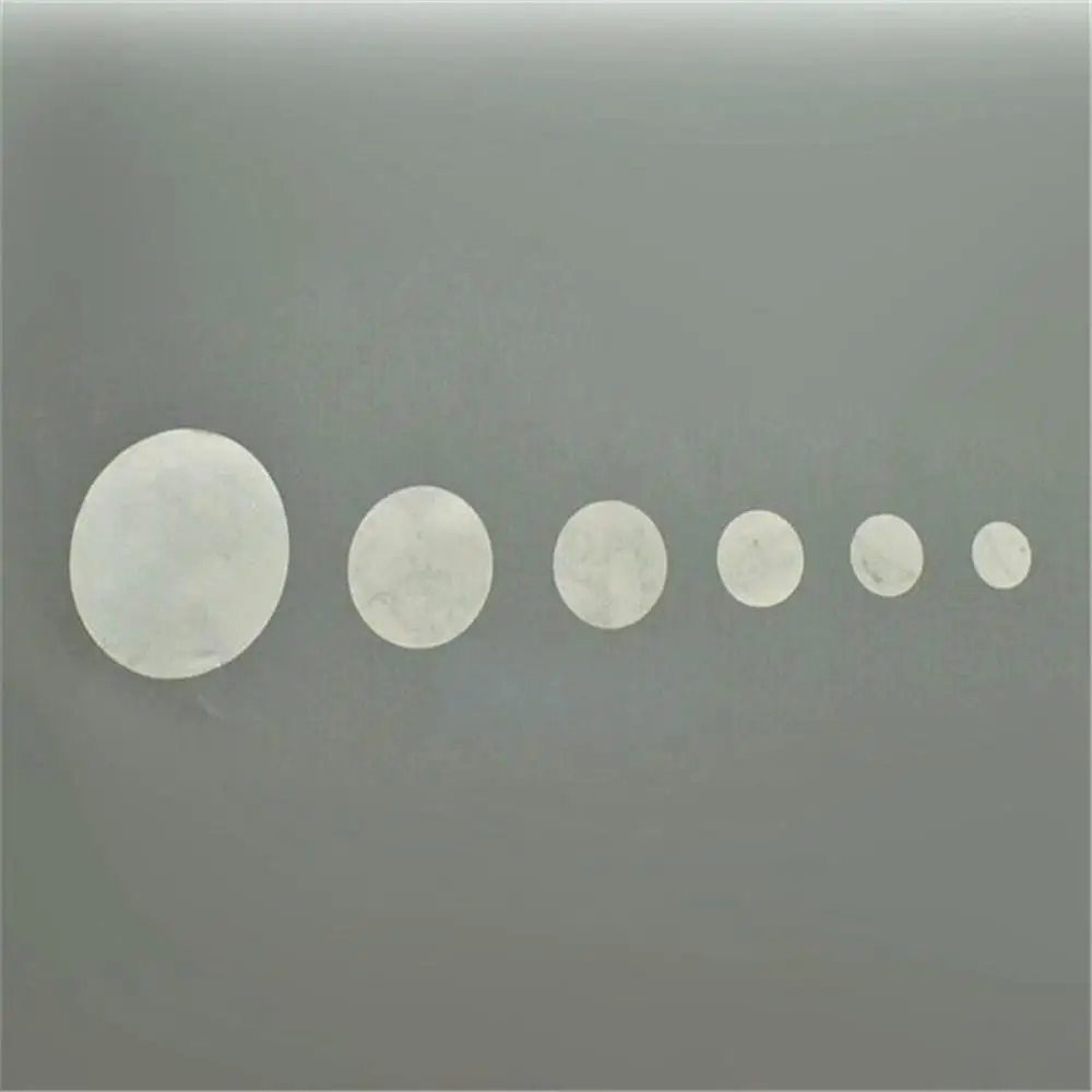 8/24/48/70/96/132pcs Transparent Round Gloss Clear PVC Dot Sticker Self Adhesive Label Wafer Seal 1 Sheet New