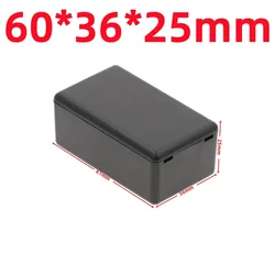 Waterproof Black/White ABS Plastic Instrument Case and Storage Enclosure Box (60x36x25mm - Black)