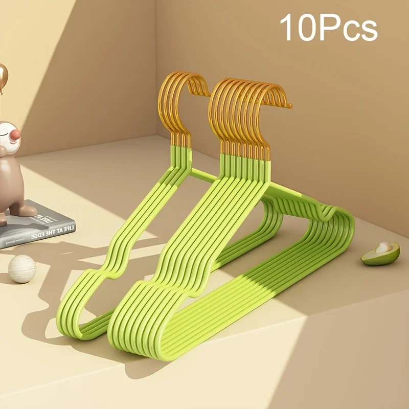 10 قطع من شماعات معطف القميص المعدنية شديدة التحمل...