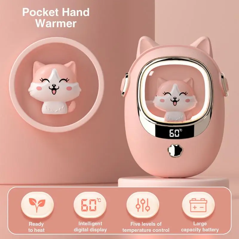 Electric Hand Warmer 2 in 1 Portable USB Hand Warmer Heater Mobile Power Quick Heating Long Heating Pocket Size Electric