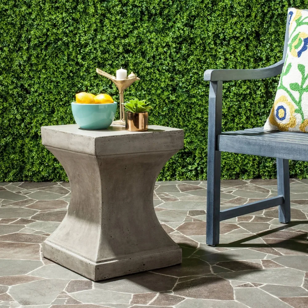 

Free Shipping Camping Supplies Curby Outdoor Modern Concrete Accent Table - Dark Grey Garden Furniture Sets Coffee Tables Picnic