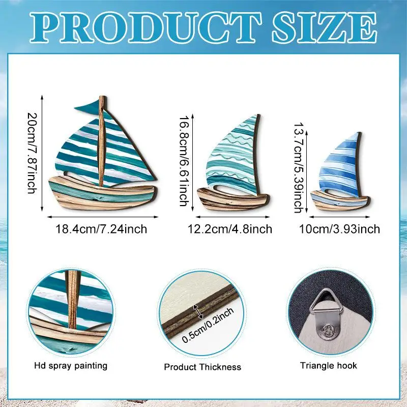 Nautical Wooden Fish Wall Art - Beach-Themed Marine Sculpture