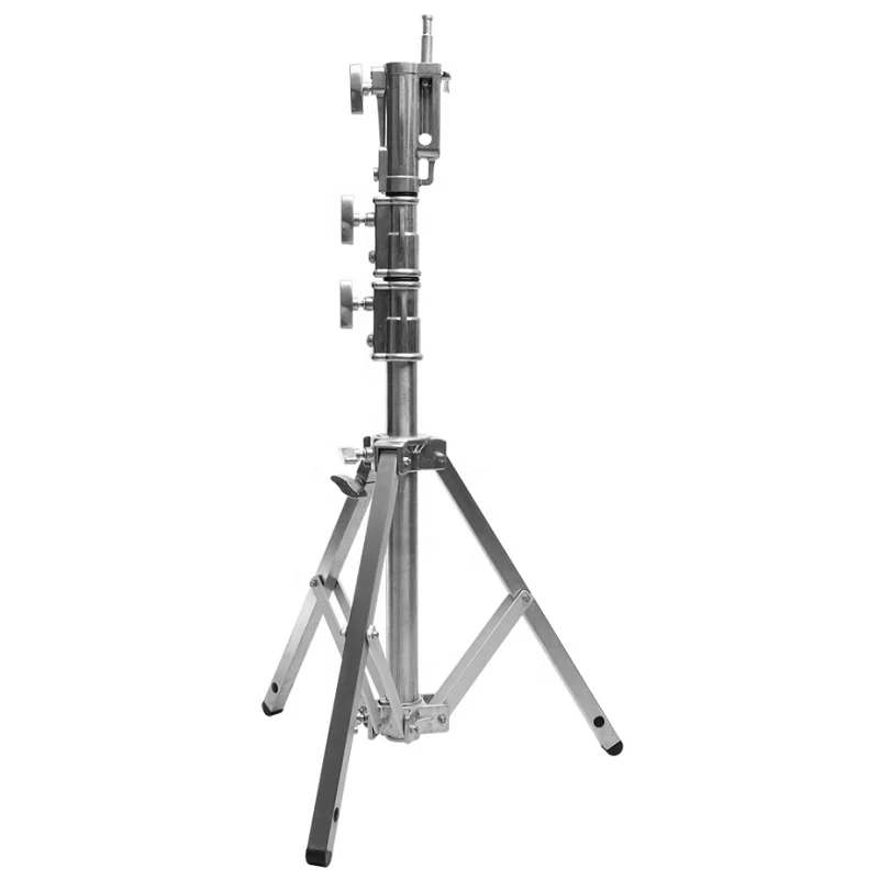

China offer high quality heavy duty stainless steel tripod light stands for stage studio lights
