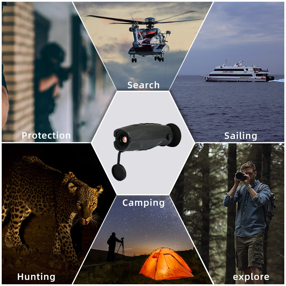 Handheld CEM T-27 Thermal Imaging Monocular for Adults 384x288 (50 Hz) High Powered Hunting Thermal Imager Infrared Monocular