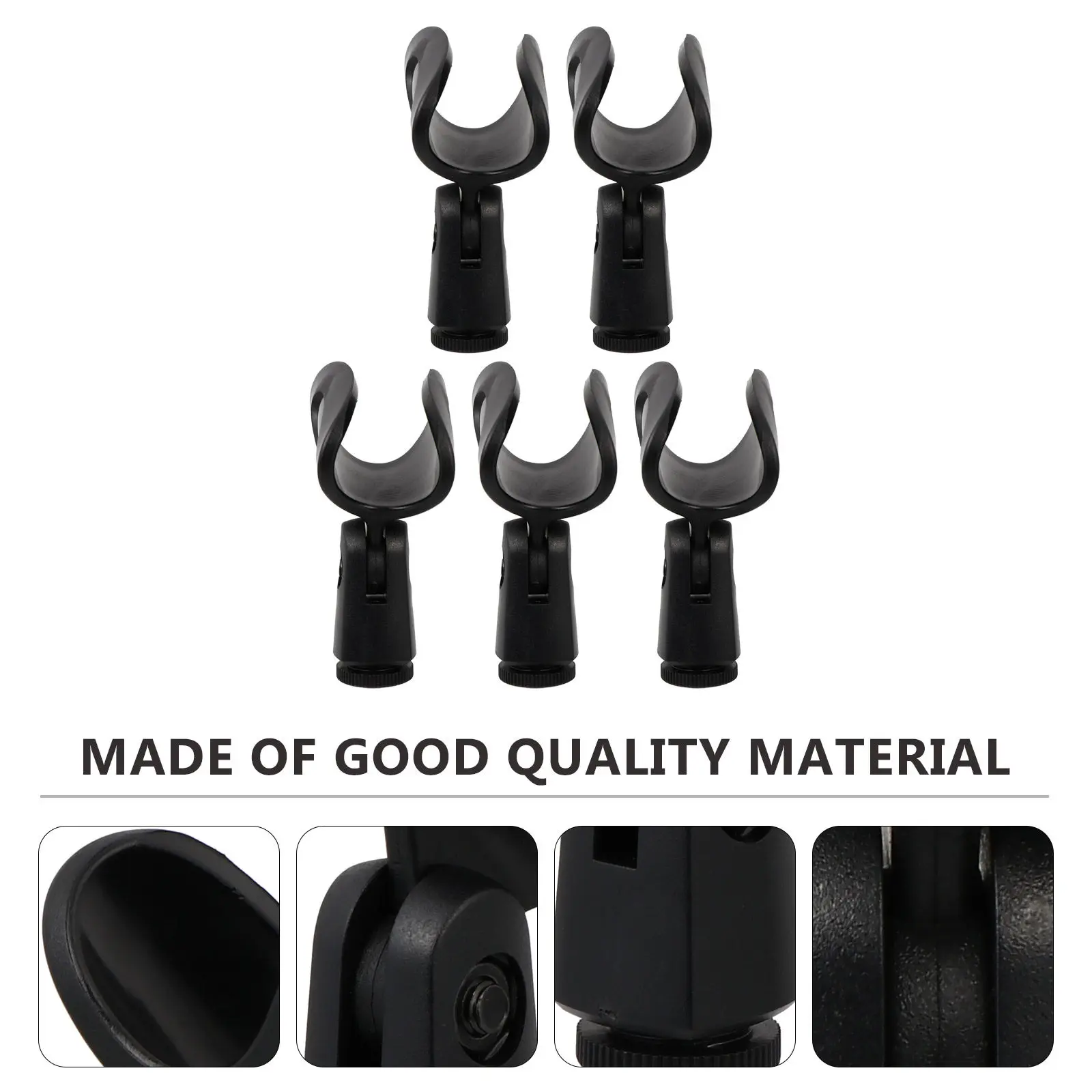 1세트 범용 마이크 클립 무대용 고품질 각도 조절 가능 마이크 홀더 클립 11cm 스레드 마이크에 적합