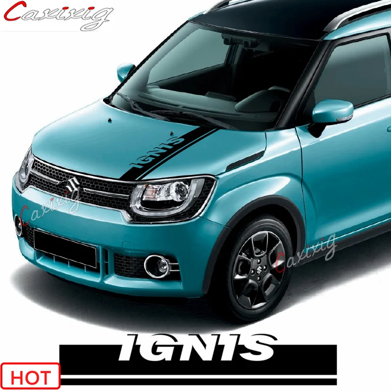 For Suzuki IGNIS Bonnet Stripes Sticker Car Hood Engine Cover Decor ...