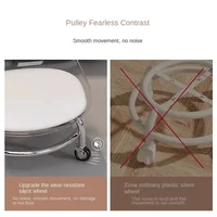 Household Backrest Low Stool with Wheels, Toddler Roller Skating Chair, Stylish Small Chair for Kids' Use Kids’ Rolling 5