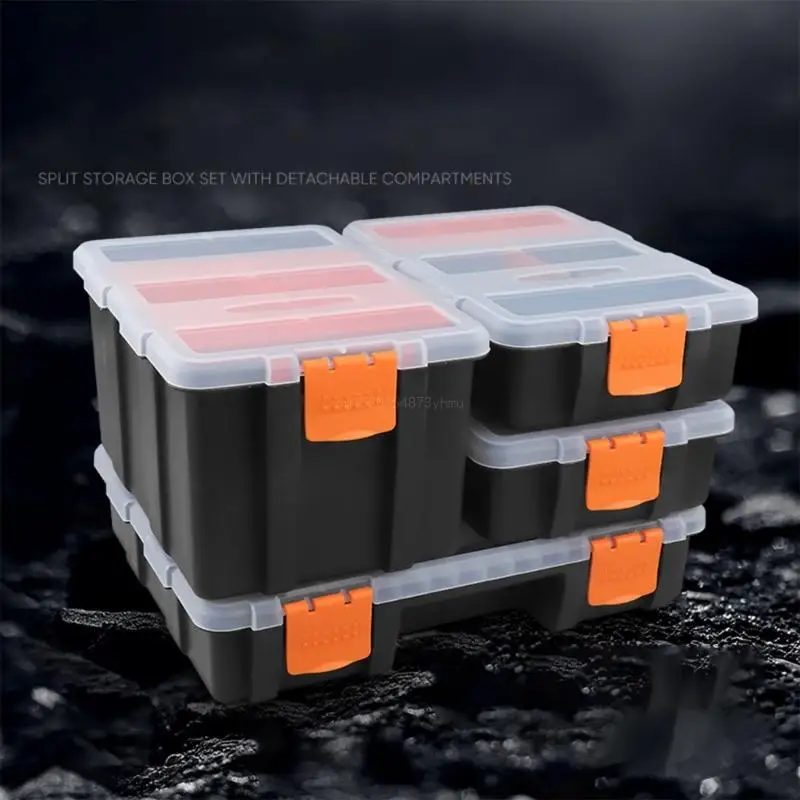 Small Parts Organizer, 6/11/21 Grids Parts Organizer With Removable Dividers For Hardware, Screws, Bolts,Beads, Jewelry 3