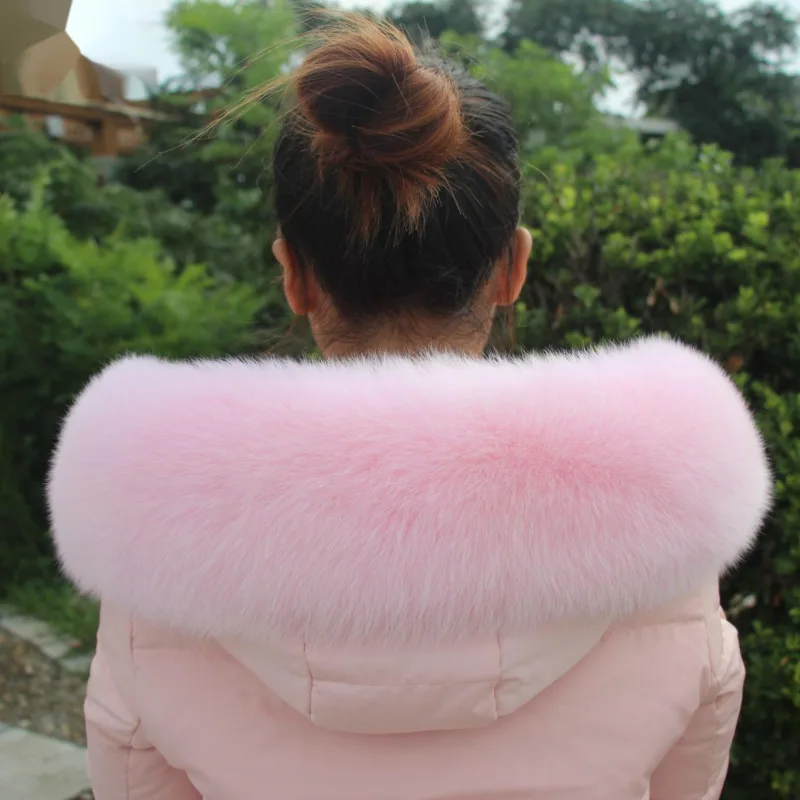 

Women Fur Collar Natural Fur Collars Real Fox Fur Scarf Female Warm Fox Fur Shawl Winter Thick Scarves White Fur Collar Ladies