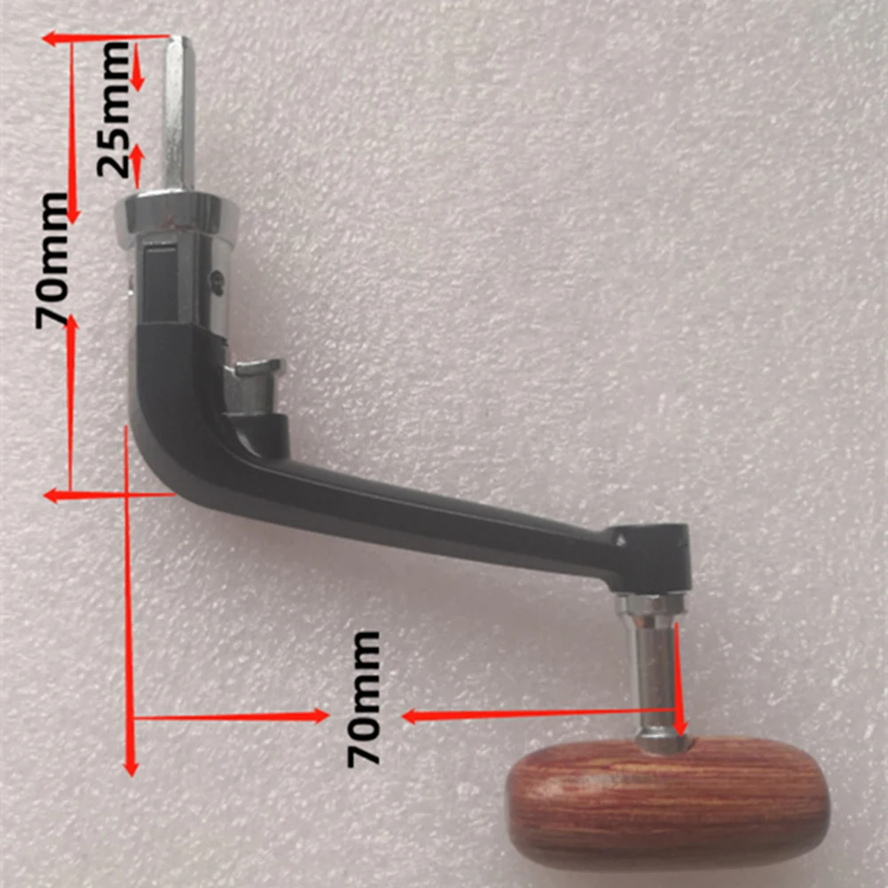 

Knob Fishing Reel Handle Accessories Folding Rocking Reel Crank Metal+wood With Wooden Knob Durable High Quality