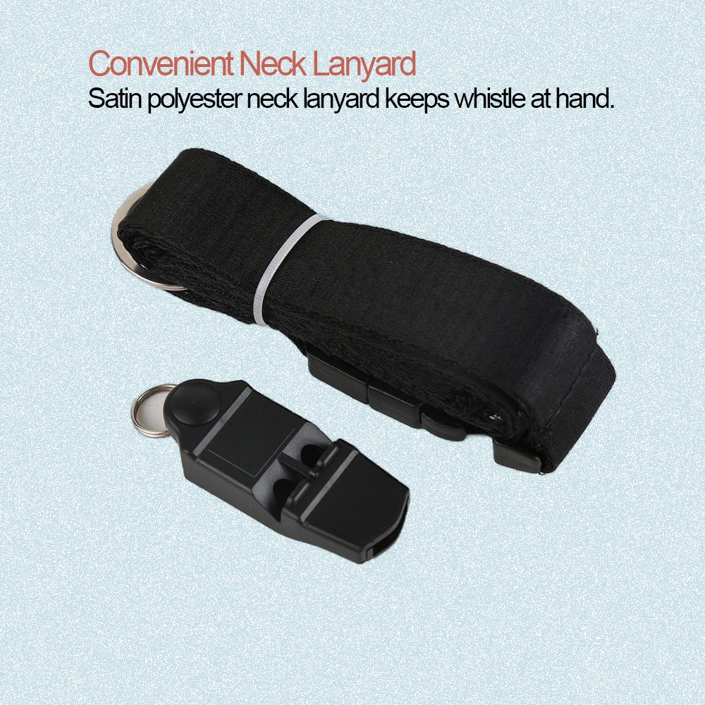 Referees Neck Whistle 130dB Convenient Lanyard Slim Profile Durable ABS Perfect Sound