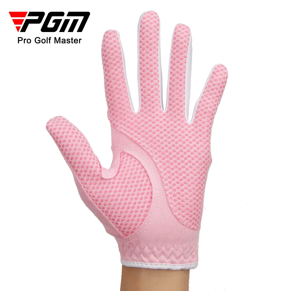 PGM Women's Golf Gloves ST018 Left Hand Right Hand Nanometer Cloth Golf Breathable Palm Protection Anti Slip Sport Gloves