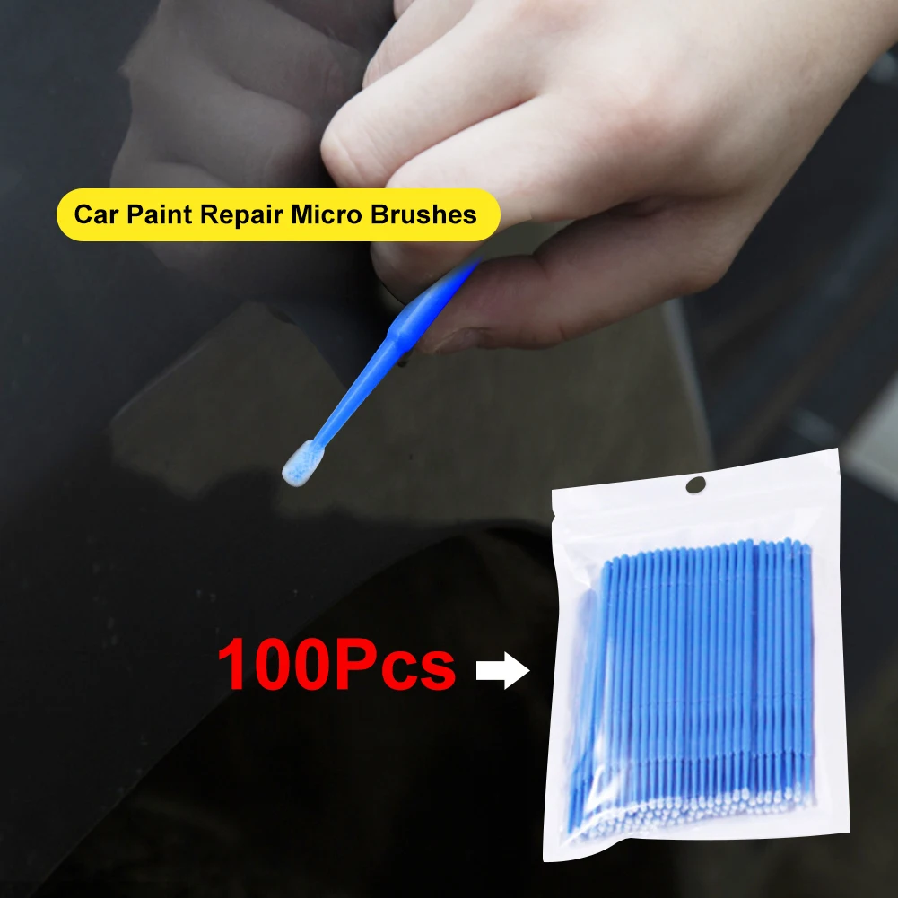 100pcs 10cm Plastic Paint Brushes Car Repair Tool Disposable Dentistry Pen  Car Applicator Stick For Automotive Paint Touch Up - AliExpress