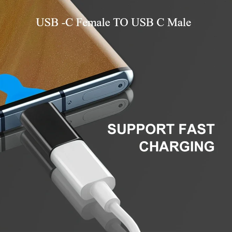 3-Pack USB-C to USB-C Adapter Set for Fast Charging and Data Transfer
