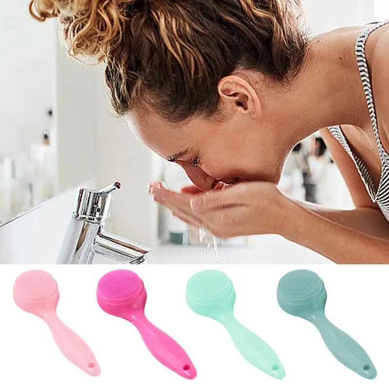 

Soft Silicone Face Cleaning Brush Remove Makeup Blackhead Remover Portable Beauty Tools Face Scrub Facial Cleansing Brushes