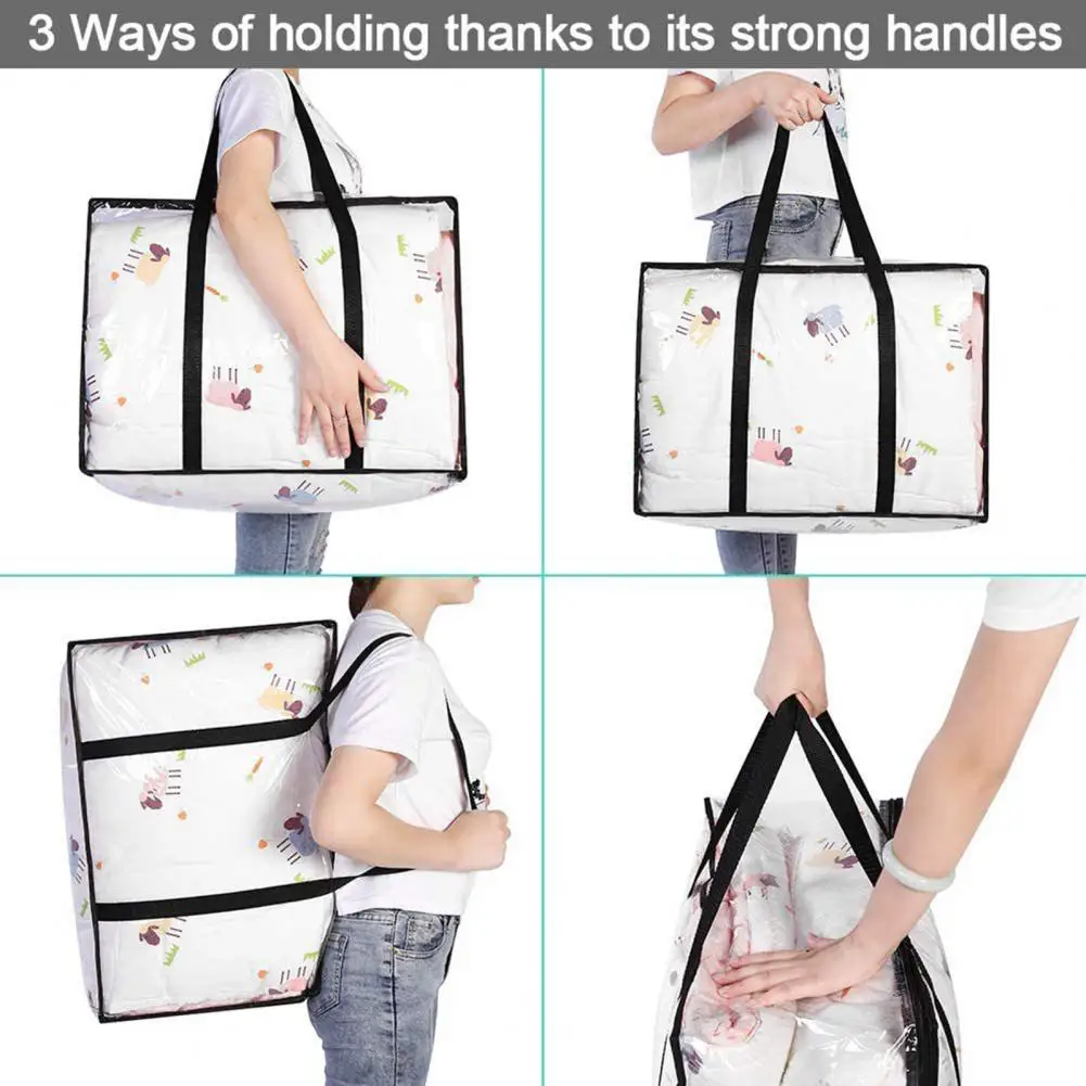 

Transparent Storage Bag Pillow Organizer Capacity Dustproof Clothes Storage Bag Waterproof Transparent Neat for Blankets