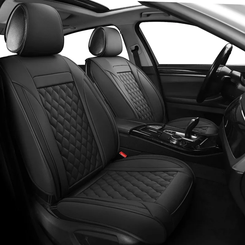 

Leather Car Seat Covers Full Set,Universal Fit for Most Cars,SUV,Sedans and Pick-up Trucks,Automotive Vehicle Faux Leather Cushi