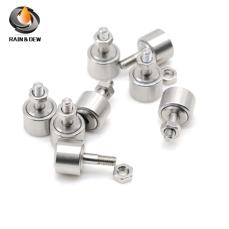 볼트 포함 스테인리스 스틸 니들 롤러 베어링, 팔로워 베어링, SUS304, KR16 CF6 캠, M6X16X28.2 mm, 1 개
