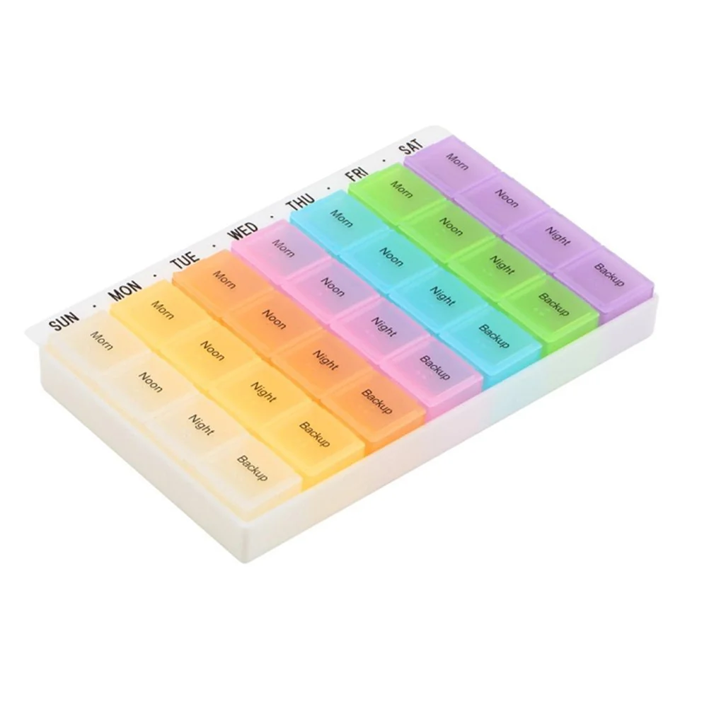 

7 Day 28 Compartments Medicine Tablet Box Dispenser Organizer Case