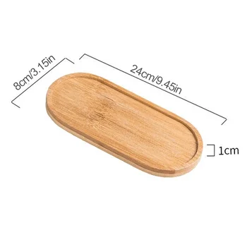 1Pcs Wooden Soap Dispenser Tray Vanity Countertop Bottles Organizer Holder Square Candles Jewelry Storage Tray for Bathroom 7