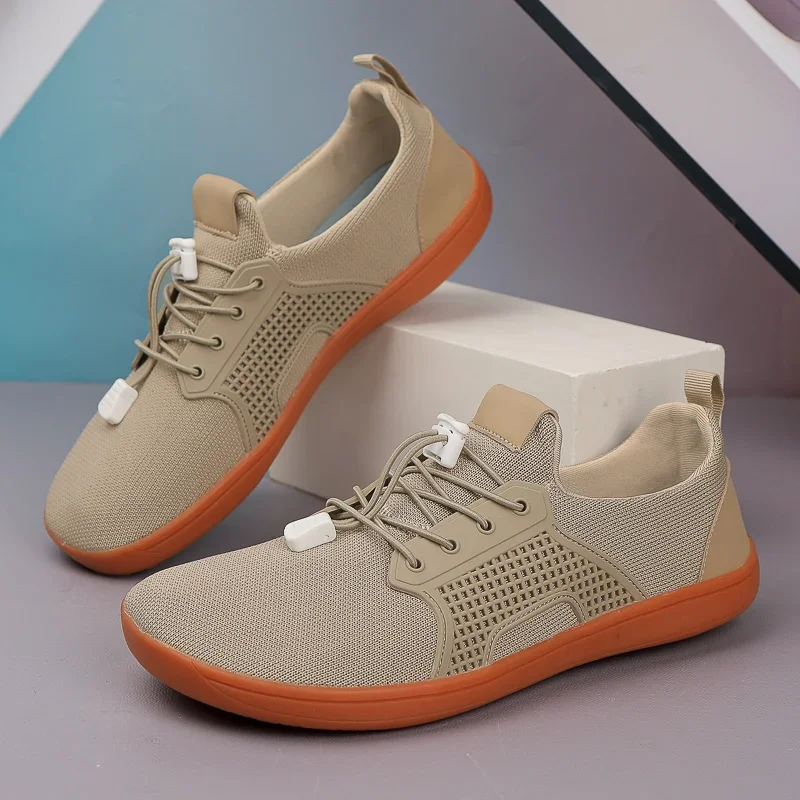 New Unisex Wider Shoes Breathable Mesh Men Barefoot Wide-toed Shoes Brand Flats Soft Zero Drop Sole Wider Toe Sneakes Large Size