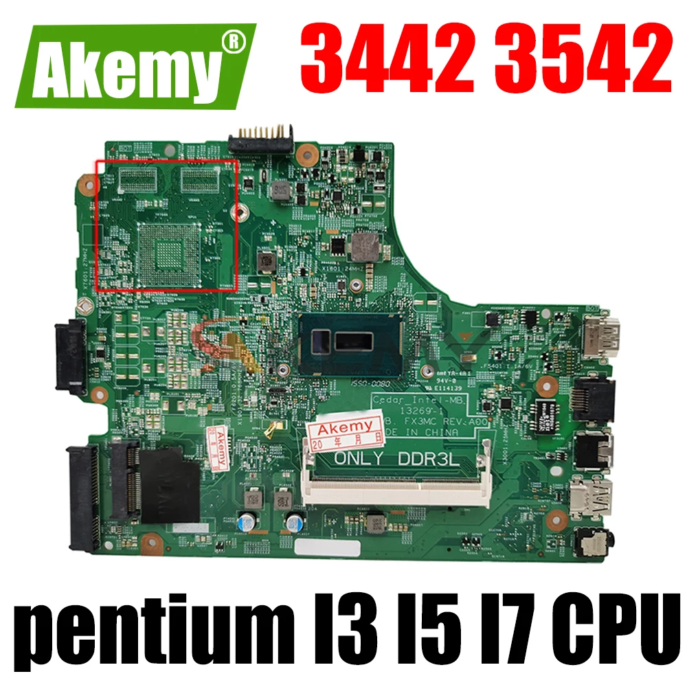 Материнская плата 13269-1 для ноутбука DELL inspiron 3442 3542 3443 5748 с pentium cpu i3 i5 i7 4-го поколения